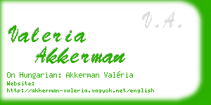 valeria akkerman business card